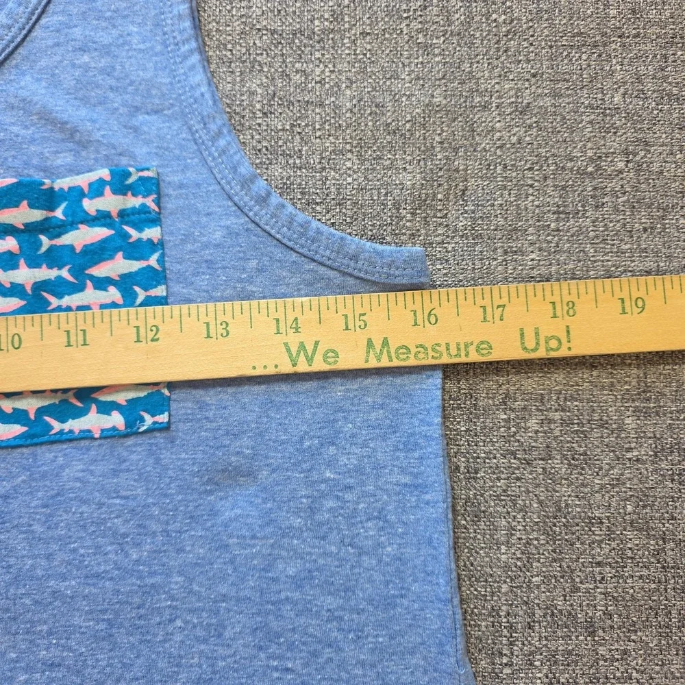 Old Navy Shirt Tank Top Boy Hammerhead Shark Pocket Large 10/12
